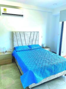 Postel nebo postele na pokoji v ubytování Apto en santa marta a 10 min del mar, excelente descanso