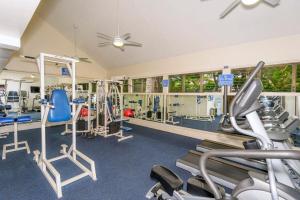 a gym with treadmills and machines in a room at Sands of Kahana 354 · SK 354 Updated Maui OceanFront 2BD w Ocean in Kahana