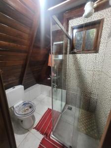 アングラ・ドス・レイスにあるCASA DA ILHA INN AND SPA Anexo2のシャワーとトイレ付きのバスルーム