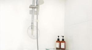 a shower in a bathroom with two bottles of alcohol at Sans Hotel in Ratchaburi +144 photos