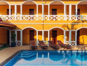Bazén v ubytování Le Jardin Hotel nebo v jeho okolí