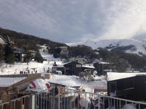 a ski resort with snow on the ground and buildings at St Falls Penthouse Apartment E602 in Falls Creek
