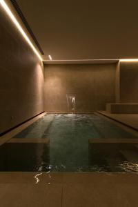 VianoにあるBorgo Cadonegaの部屋にガラス張りの大きなプール
