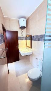 un baño con inodoro y lavabo en Magic Garden Guest House, en Luxor 20 fotos más