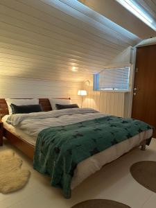 ヴラダルにあるThe Vrådal Pearlの部屋の中に大きなベッドがある寝室