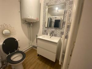 Ένα μπάνιο στο Appartement chaleureux au cœur de la Bresse
