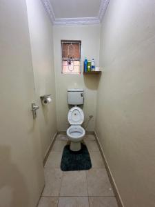 a small bathroom with a toilet in a room at Vane luxury Homes in Kisii