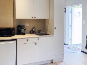 Kuchyň nebo kuchyňský kout v ubytování 4 person holiday home in SÖLVESBORG