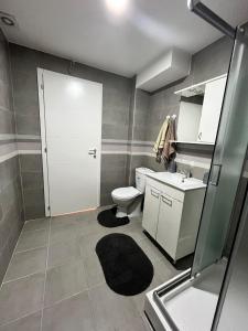 Koupelna v ubytování Apartman Ramonda