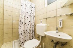 ein Badezimmer mit Toilette und Waschbecken in der Unterkunft Family-friendly apartments with swimming pool Povlja, Brac - 24248 in Povlja + 27 Fotos