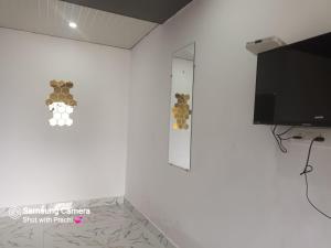 Μια τηλεόραση ή/και κέντρο ψυχαγωγίας στο PJ Duplex- A Luxury Stay in Kedarnath