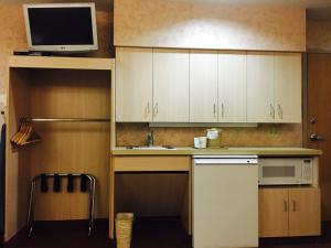 Kuchyň nebo kuchyňský kout v ubytování Microtel Inn & Suites by Wyndham Syracuse Baldwinsville