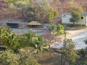 an aerial view of a tennis court at Lake Kariba Inns in Siavonga