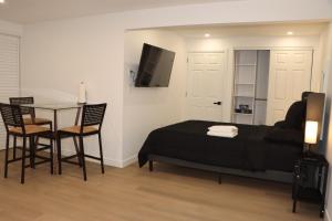 TV a/nebo společenská místnost v ubytování Studio near Downtown, Airport, stadiums, light rail, train