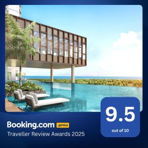 a rendering of a villa with a swimming pool at Bali Residences Melaka in Melaka