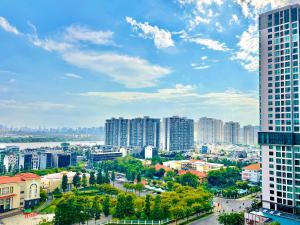 a view of a city with tall buildings at TPHomes Vista Verde in Ho Chi Minh City