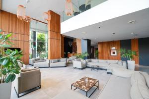 a living room with couches and a table at Longue vie Hotels in Marrakesh