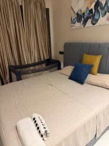 a bedroom with two beds with towels on them at Best Studio In New Nador in Nador