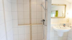 Et badeværelse på Ferienhaus Heimathafen + 19 billeder