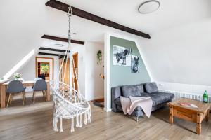 Ruang duduk di Ferienwohnung Carolin Witt
