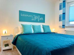 Giường trong phòng chung tại Elbperle 32