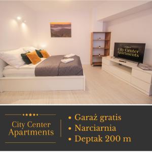 Postel nebo postele na pokoji v ubytování Apartament City Center Classic 2
