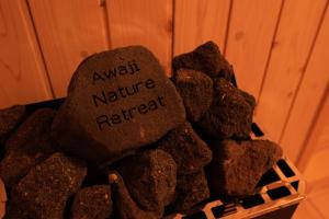 a pile of brownies in a basket with a heart on it at Awaji Nature Retreat in Awaji