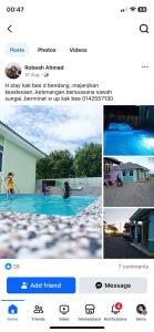 Bazén v ubytování Homestay kak bee d' bendang nebo v jeho okolí