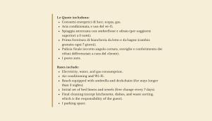 a page of a document with a checklist at Residence with private beach in Bosa Marina just 100 meters from the sea in Bosa Marina