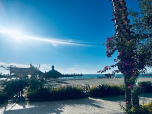 a view of the beach from a resort at Le stanze Della Luna 2 mare in Golem