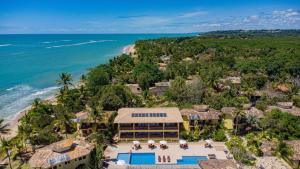 an aerial view of the resort and the ocean at Arraial Bangalô Praia Hotel in Arraial d'Ajuda