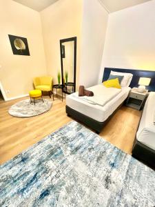 Postel nebo postele na pokoji v ubytování BIG New 7Rooms City Center APARTMENTS and Suites