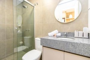 Koupelna v ubytování Studio Ensolarado em Região Tranquila - EIX0407