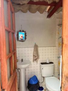 Koupelna v ubytování Fuego Nomada hause