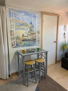 Χώρος καθιστικού στο Exclusive Loft Retreat