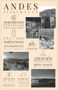 a collage of images of buildings and logos at ANDES Apartments - PATAGONIA in San Martín de los Andes