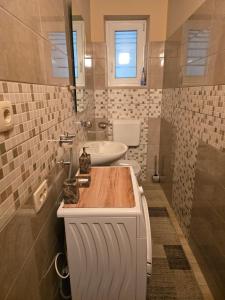 a bathroom with a sink and a toilet at Apartment Andy in Medvode +41 photos