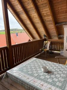 Balkón nebo terasa v ubytování Ferienwohnung Jägerhaus