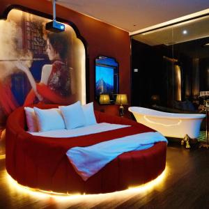 Istumisnurk majutusasutuses Đào Hoa Love Hotel Sài Gòn
