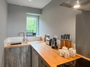 Kuchyň nebo kuchyňský kout v ubytování Grey Rocks Apartment