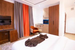 TV a/nebo společenská místnost v ubytování Dilic Apartment