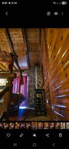 an overhead view of a room in a log cabin at Airb nb Zachlorou in Kalavrita