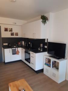 Kuchyň nebo kuchyňský kout v ubytování Madlen Apart