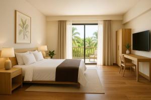 TV a/nebo společenská místnost v ubytování Morales GT