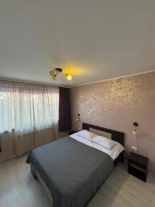 a bedroom with a large bed in a room at Central Elegant Lofts in Piatra Neamţ