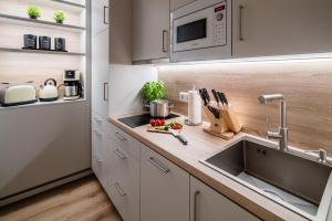 Η κουζίνα ή μικρή κουζίνα στο Fewo7Home Neueröffnung Apartment an der Uni