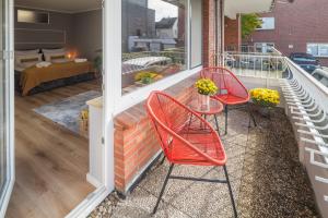 Μπαλκόνι ή βεράντα στο Fewo7Home Neueröffnung Apartment an der Uni