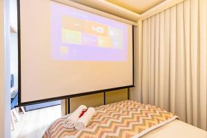 Postel nebo postele na pokoji v ubytování Estúdio em Andar Alto no Ibiza - IBI2210