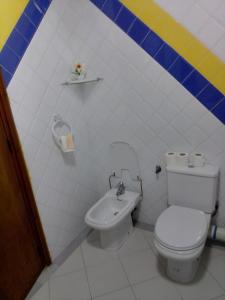 马拉喀什Chez l'artiste的带马桶和水槽的浴室