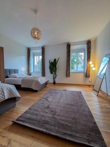 Ένα ή περισσότερα κρεβάτια σε δωμάτιο στο EVORA Burgau - NEW - 4 bedrooms - modern